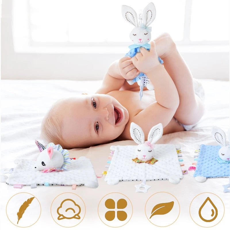 Newborn Baby Plush Stuffed Toys Cute Animal Blanket Comforter Bunny Elephant Soothe Appease Towel Baby Gift Baby Stuff