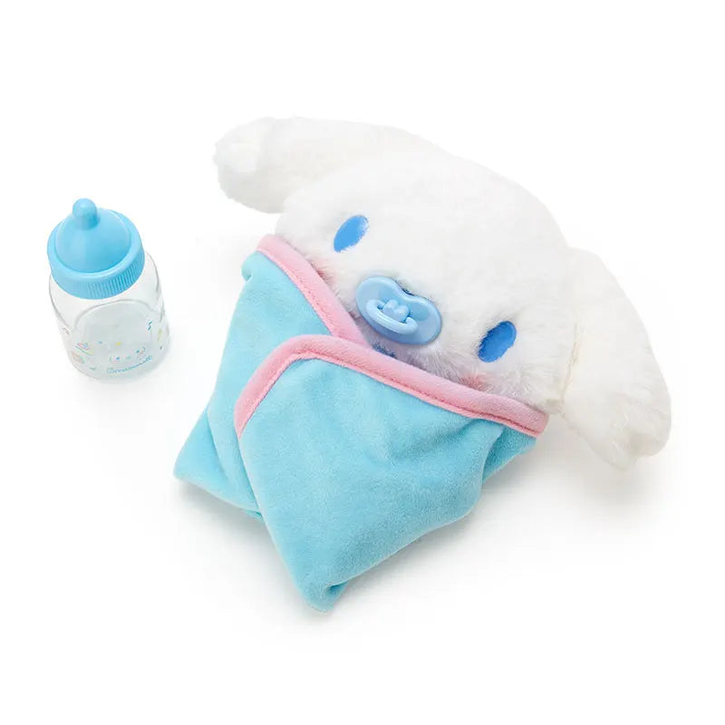 Kawaii Cinnamoroll My Melody Baby Pacifier Bottle Plush Doll Toys Anime Sanrios Girl Heart Cute Doll Set Gift Box Girl Gift